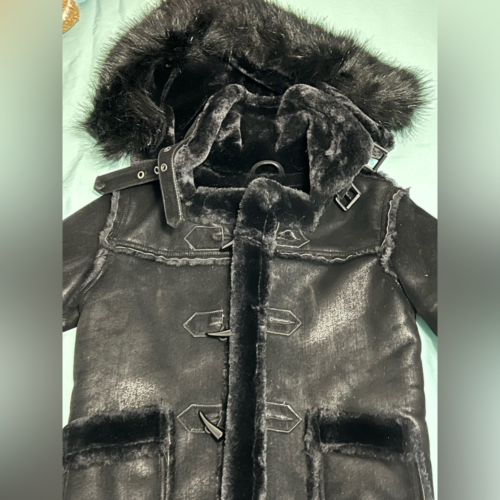 Jordan Craig Kids Suede Shearling Coat with Faux Fur